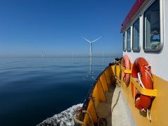 En route to the Hollandse Kust Zuid wind farm with the WR147. Photo: WUR